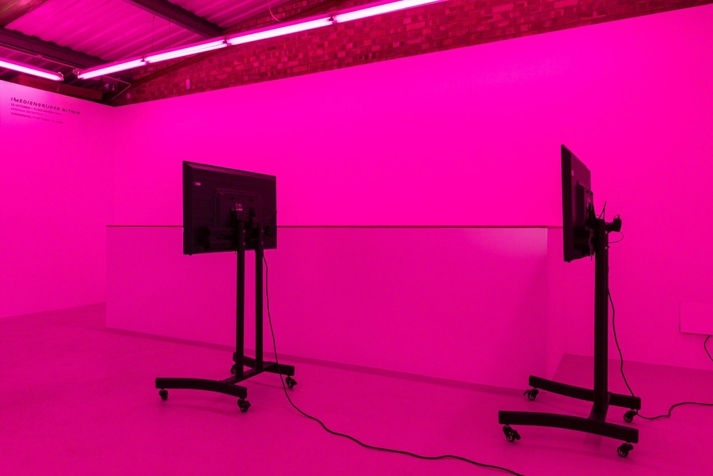 Installation view of !Mediengruppe Bitnik ‘Are You Online Now?’ at Annka Kultys Gallery, London 2017. Photo: Annka Kultys Gallery (Damian Griffiths) Installation view of !Mediengruppe Bitnik ‘Are You Online Now?’ at Annka Kultys Gallery, London 2017. Photo: Annka Kultys Gallery (Damian Griffiths)