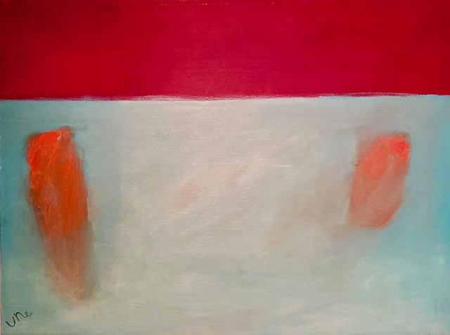 Ulla Neigenfind, ‘A Time Before Words: Light Blue, Red’, 2018, Painting, Oil/Canvas, Miller White Fine Arts