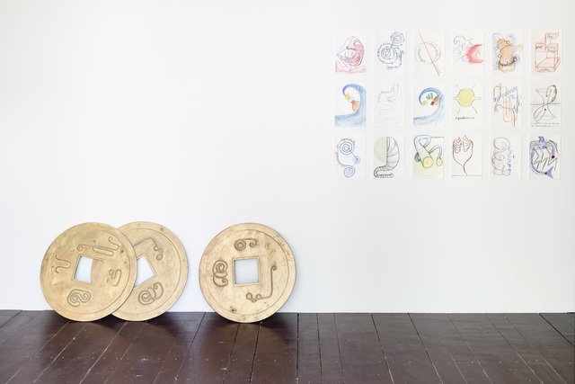 Eduardo Navarro, ‘Hydrohexagrams (For Tahuata)’, 2017, Mixed Media, Iron coins, drawings (pastel on paper), single- channel video projection, Museum of Modern Art Dubrovnik