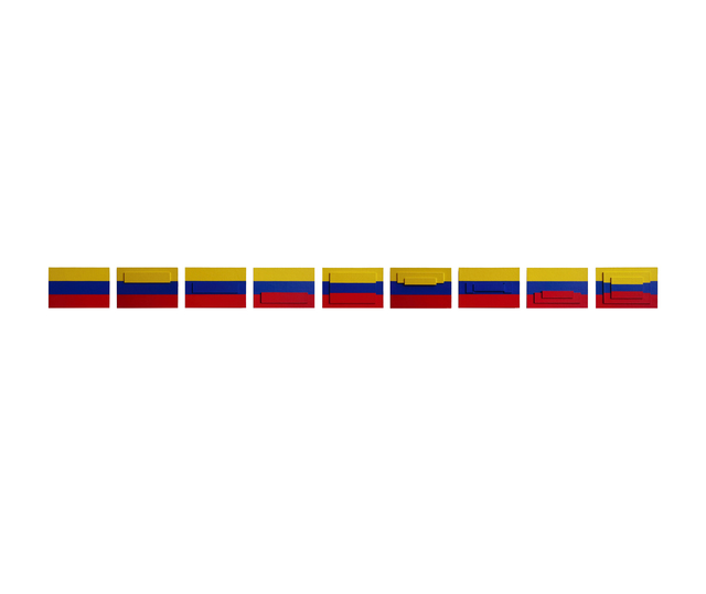 Juan José Olavarría, ‘3 banderas (9 piezas)’, 2016, Herlitzka + Faria