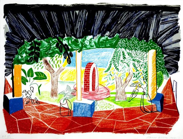David Hockney, ‘View Of Hotel Well I’, 1985, Timothy Yarger Fine Art