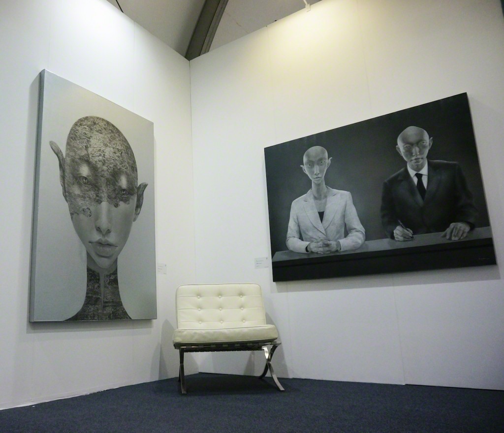 Installation View of Chinese emerging artist Wang Min`s works at The Dragon Year Booth at Art Central 2017 Installation View of Chinese emerging artist Wang Min`s works at The Dragon Year Booth at Art Central 2017