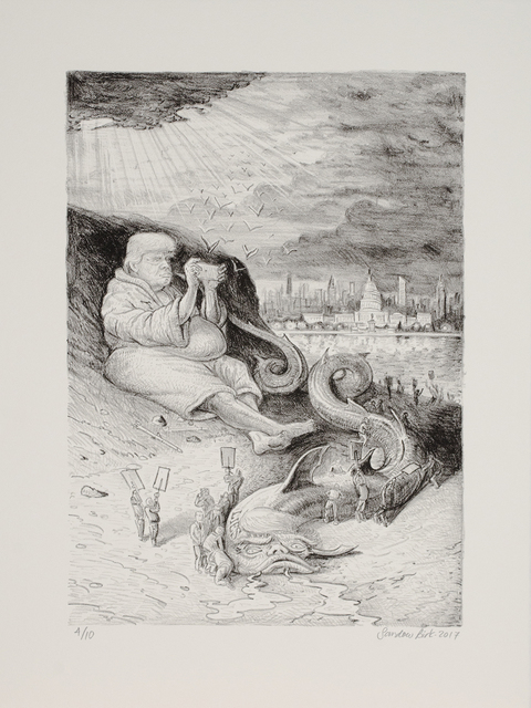 Sandow Birk, ‘Trumpagruel #2, From the Portfolio "The Horrible & Terrible Deeds & Words of the Very Renowned Trumpagruel"’, 2017, Auckland Print Studio