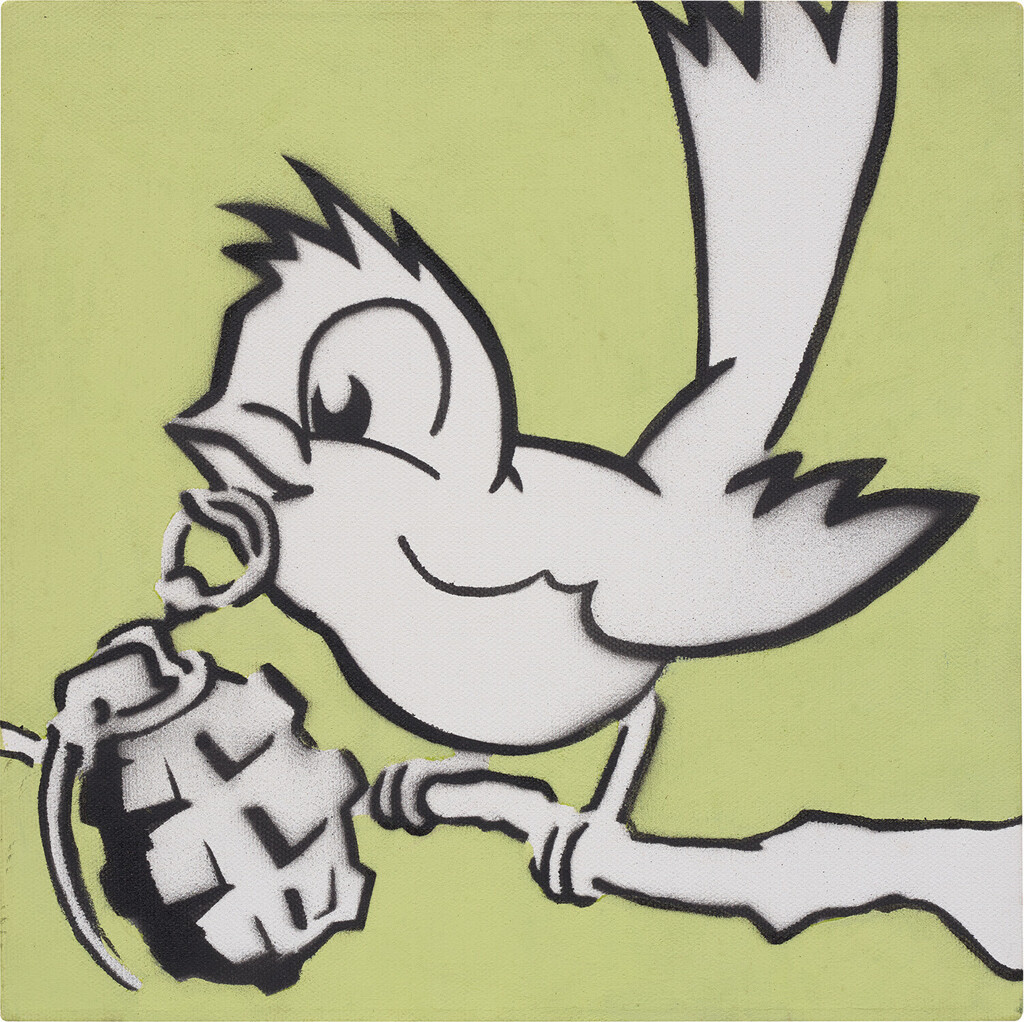 Banksy - Bird with Grenade