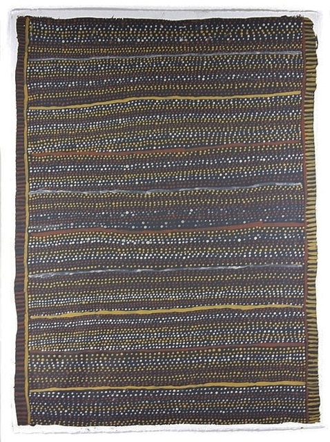 Kitty Kantilla, ‘Fire and Rain ’, 1995, Drawing, Collage or other Work on Paper, Ground ochre on paper, Elizabeth Clement Fine Art