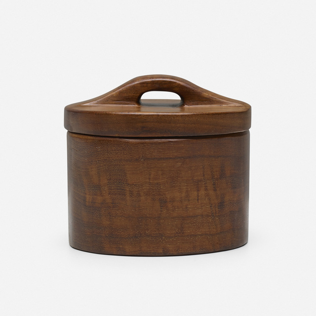 Alexandre Noll, ‘lidded box’, c. 1950, Design/Decorative Art, Carved walnut, Rago/Wright