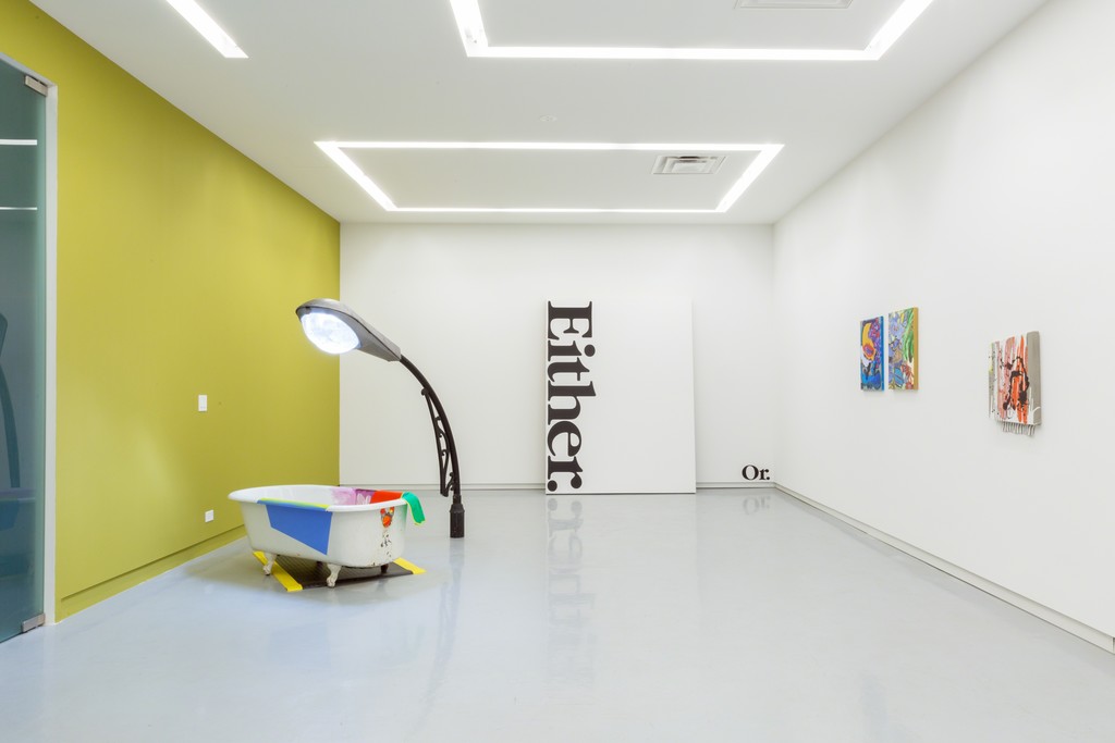ASSISTED, Installation View, 2015. Left to right: Jessica Stockholder, Haim Steinbach, Patrick Chamberlain. Photo by Evan Jenkins. ASSISTED, Installation View, 2015. Left to right: Jessica Stockholder, Haim Steinbach, Patrick Chamberlain. Photo by Evan Jenkins.