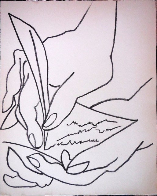 Françoise Gilot, ‘Woman with Quill’, 1950-1959, Lions Gallery