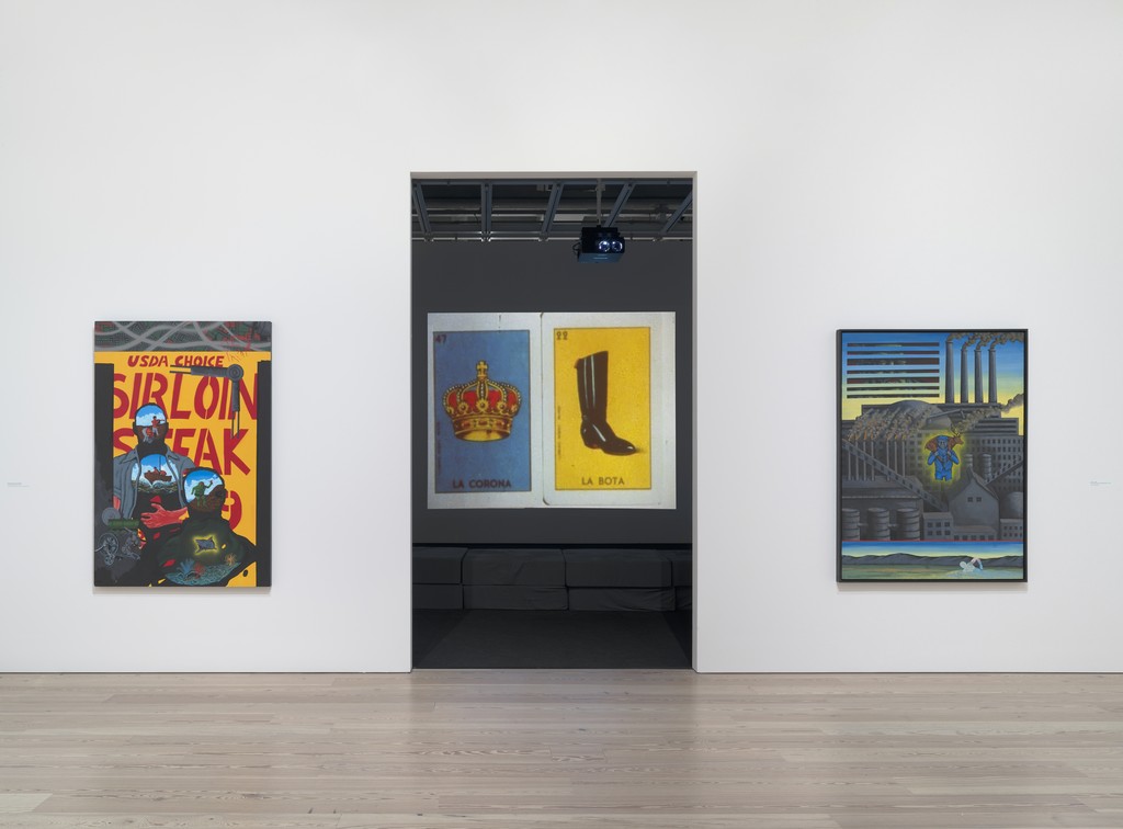 Installation view of David Wojnarowicz: History Keeps Me Awake at Night (Whitney Museum of American Art, New York, July 13-September 30, 2018). From left to right: Queer Basher/Icarus Falling, 1986; Unfinished Film (A Fire in My Belly), 1986-87; Unfinished Film (Mexico, etc… Peter, etc…), 1987; Unfinished Film (with sequence in memory of Peter Hujar), c. 1987; Unfinished Film (Mexico Film Footage II), c. 1988; A Worker, 1986. Photograph by Ron Amstutz Installation view of David Wojnarowicz: History Keeps Me Awake at Night (Whitney Museum of American Art, New York, July 13-September 30, 2018). From left to right: Queer Basher/Icarus Falling, 1986; Unfinished Film (A Fire in My Belly), 1986-87; Unfinished Film (Mexico, etc… Peter, etc…), 1987; Unfinished Film (with sequence in memory of Peter Hujar), c. 1987; Unfinished Film (Mexico Film Footage II), c. 1988; A Worker, 1986. Photograph by Ron Amstutz