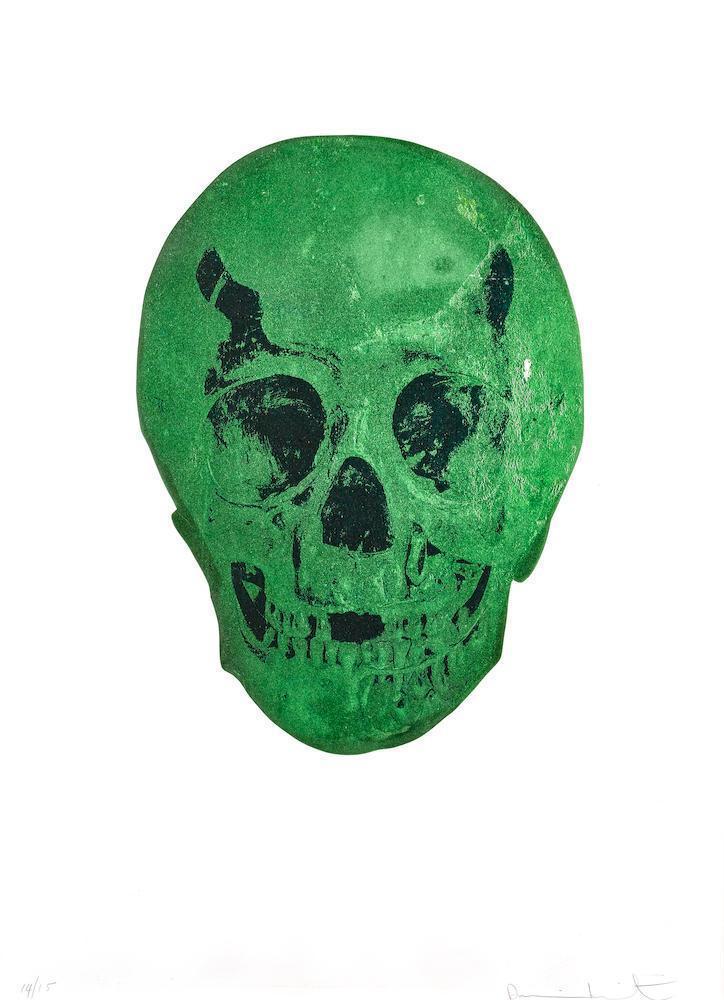 Damien Hirst - The Sick Dead (Lime Green and Racing Green Skull)