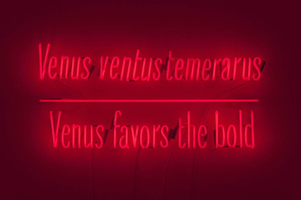Joseph Kosuth, "Maxima Proposito (Ovidio) #6", 2017
red neon mounted directly on wall, cm 41 x 86,6 Joseph Kosuth, "Maxima Proposito (Ovidio) #6", 2017
red neon mounted directly on wall, cm 41 x 86,6