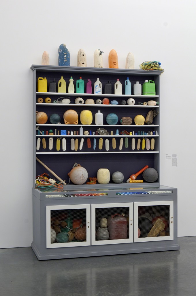 Installation view of Mark Dion’s "Cabinet of Marine Debris" (2014) as part of special exhibition "Radical Seafaring" on view at the Parrish Art Museum, Water Mill, New York, May 8 – July 24, 2016. Photo: Gary Mamay Installation view of Mark Dion’s "Cabinet of Marine Debris" (2014) as part of special exhibition "Radical Seafaring" on view at the Parrish Art Museum, Water Mill, New York, May 8 – July 24, 2016. Photo: Gary Mamay