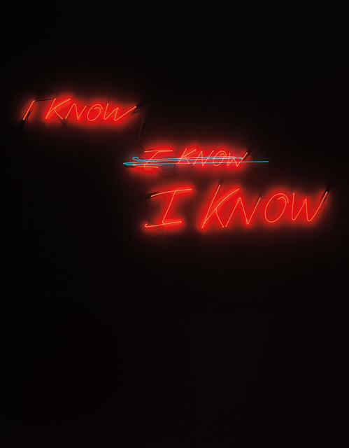 Tracey Emin, ‘I know, I know, I know’, 2002, Installation, Blue and red neon, Phillips