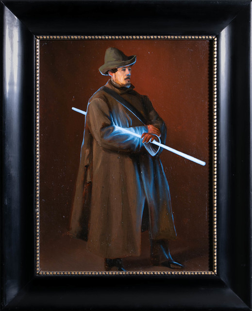 André Schulze, ‘Jaeger’, 2020, Painting, Oil on vintage painting, Paradigm Gallery + Studio