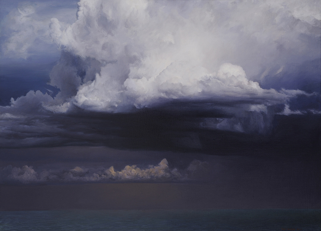 David Warren, ‘Preliminary Study for 'Clouds at Coffs Harbour'’, 2010, Painting, Oil on canvas, Charles Nodrum Gallery