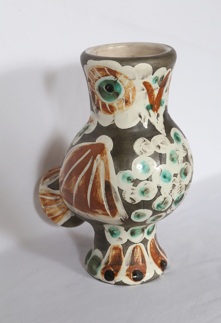 Pablo Picasso, ‘Wood Owl (Ramie 543)’, 1968, Design/Decorative Art, Turned Vase of A.R. White Earthenware Clay, knife engraved under partial brushed glaze, black patina, RoGallery