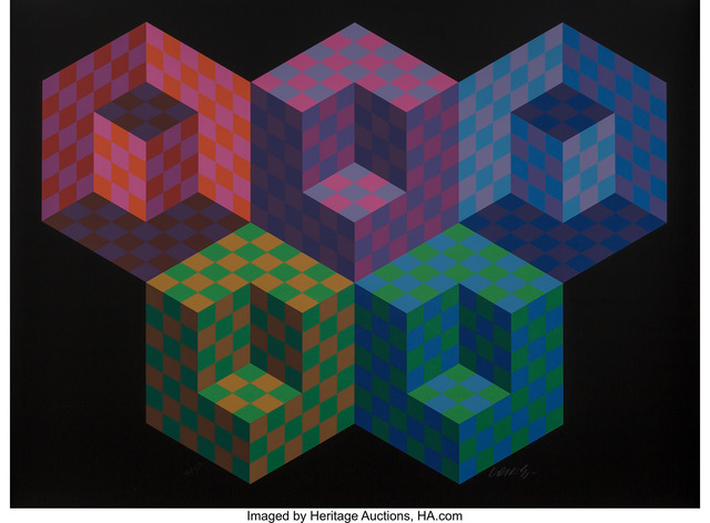 Victor Vasarely, ‘Hexa 5, from Official Arts Portfolio of the XXIVth Olympiad, Seoul, Korea’, 1988, Heritage Auctions