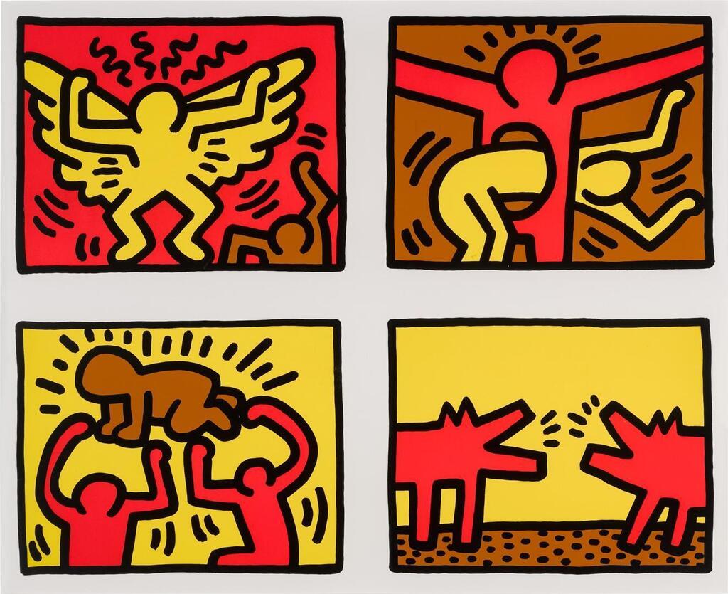 Keith Haring - Pop Shop Quad IV (Littmann p. 142)