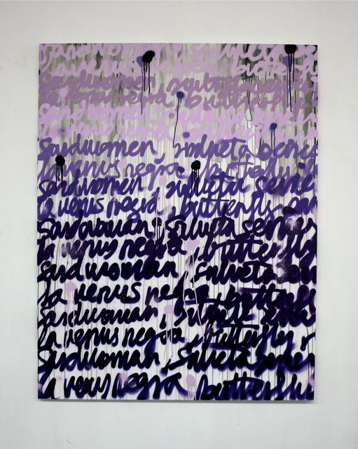 Avelino Sala, ‘Political Artist (Ana Mandeita)’, 2019, Painting, Water color and spray paint on canvas, RoFa Projects