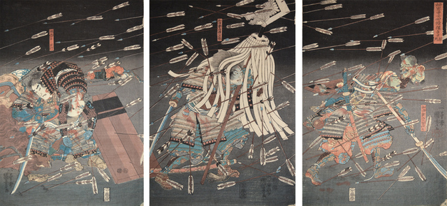 Utagawa Kuniyoshi, ‘The Last Stand of the Kusunoki Clan at Shijo Nawate’, ca. 1850 , Ronin Gallery