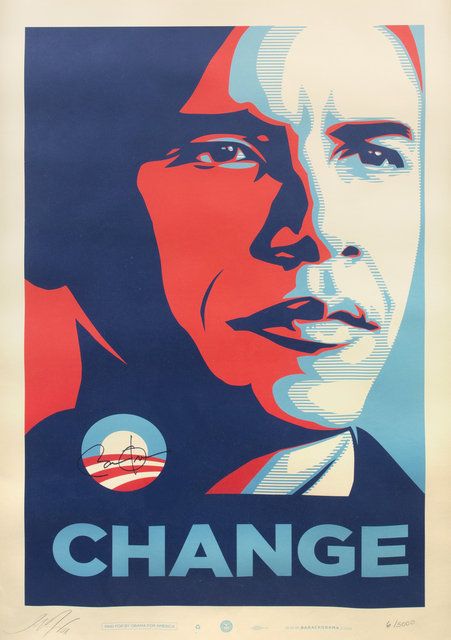 Shepard Fairey (OBEY), ‘Obama: Change’, 2008, Julien's Auctions