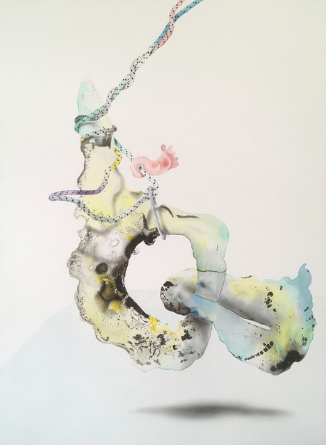 Benedikt Hipp, ‘Ocean's Crust (Affwilit)’, 2019, Drawing, Collage or other Work on Paper, Indian ink and crayon on paper, framed, Kadel Willborn