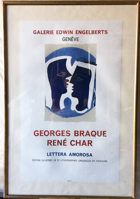 Georges Braque, ‘Georges Braque Rene Char, Lettera Amorosa, Galerie Edwin Engelberts, Geneve Original Poster’, ca. 1960, Posters, Original Period Lithograph, David Lawrence Gallery