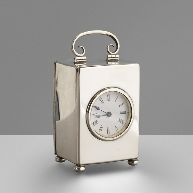W&G Neal, ‘Silver carriage clock’, 1899, Rago/Wright