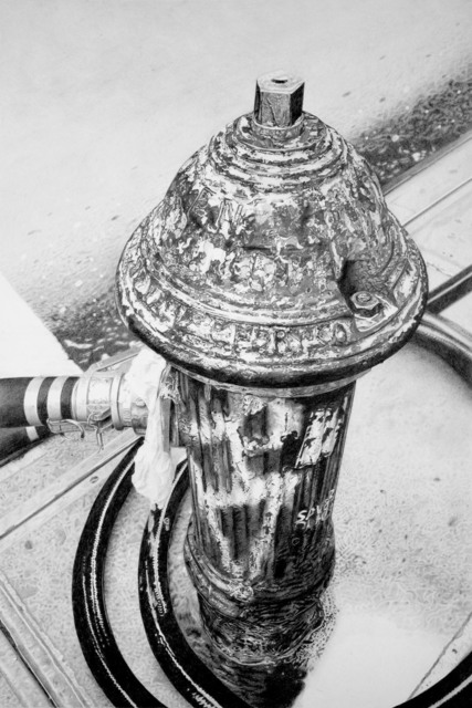 Roger Watt, ‘Chelsea Hydrant’, 2018, Drawing, Collage or other Work on Paper, Graphite on Bristol board, Anthony Brunelli Fine Arts