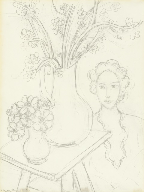 Henri Matisse Femme Et Bouquet 1940 Available For Sale