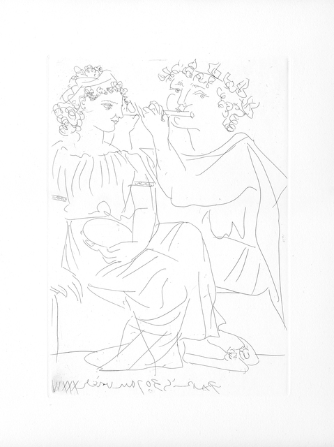 Pablo Picasso, ‘Flûtiste et Jeune Fille au Tambourin (S.V. 20)’, 1934, John Szoke