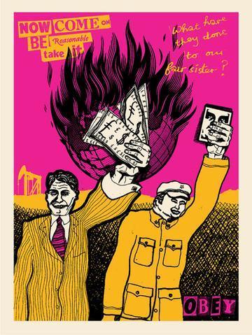 Jamie Reid, ‘Be Reasonable’, 2016, Print, Speckle tone paper, AYNAC Gallery