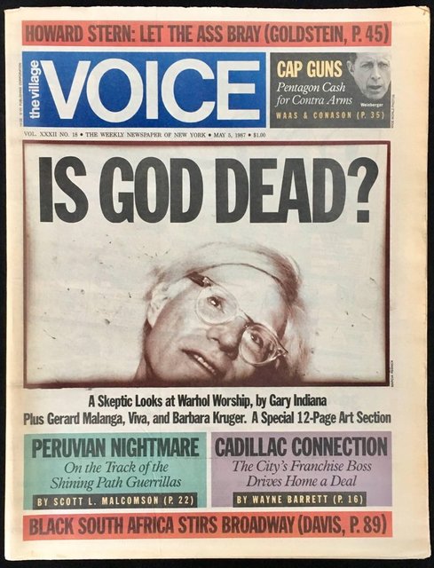 Andy Warhol, ‘Warhol Dies! Set of 4 NY newspapers announcing Andy Warhol’s death ’, 1987, Lot 180