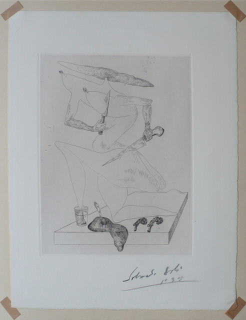 Salvador Dalí, ‘Plate 12 from Les Chants de Maldoror’, 1935, Print, Drypoint engraving, BigTown Gallery