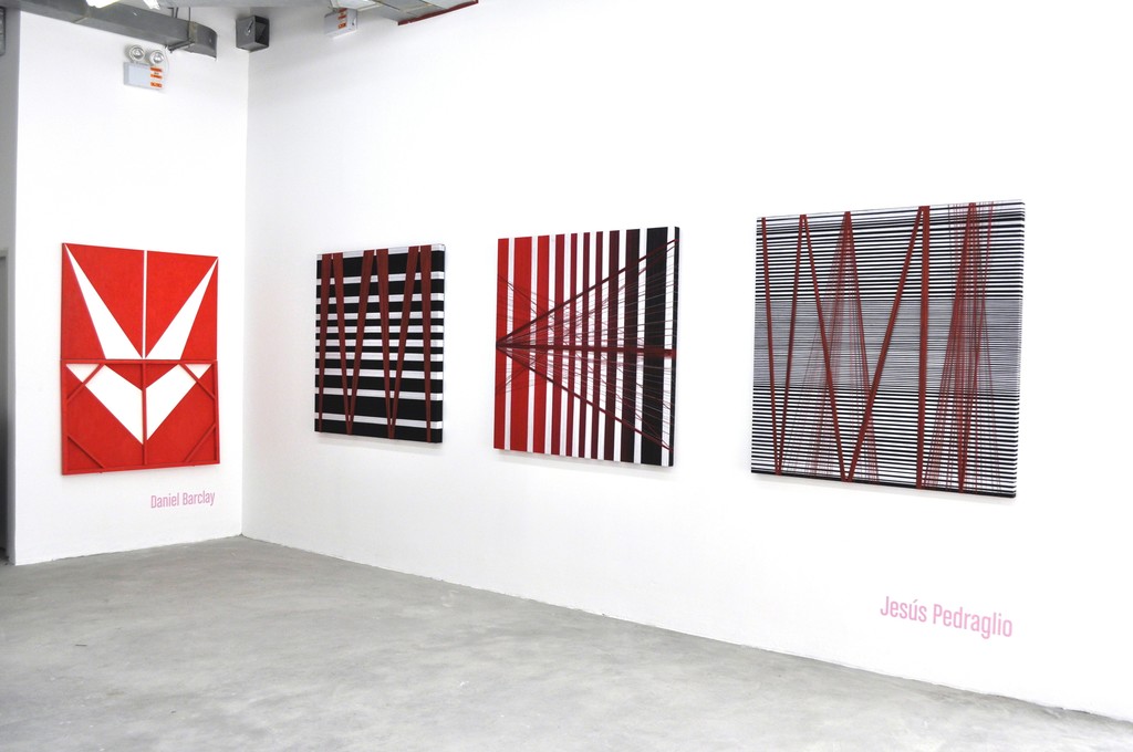 Installation view. Daniel Barclay's 'Espacio Negativo' and Jesus Pedraglio's 'Todo Relativo', 'Somos Peru' and 'Todo El Tiempo'. Installation view. Daniel Barclay's 'Espacio Negativo' and Jesus Pedraglio's 'Todo Relativo', 'Somos Peru' and 'Todo El Tiempo'.
