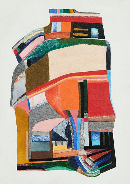 Sasha Hallock, ‘Untitled, Small Works No. 103’, 2020, Drawing, Collage or other Work on Paper, Mixed media on paper, mounted on wood panel, Susan Eley Fine Art