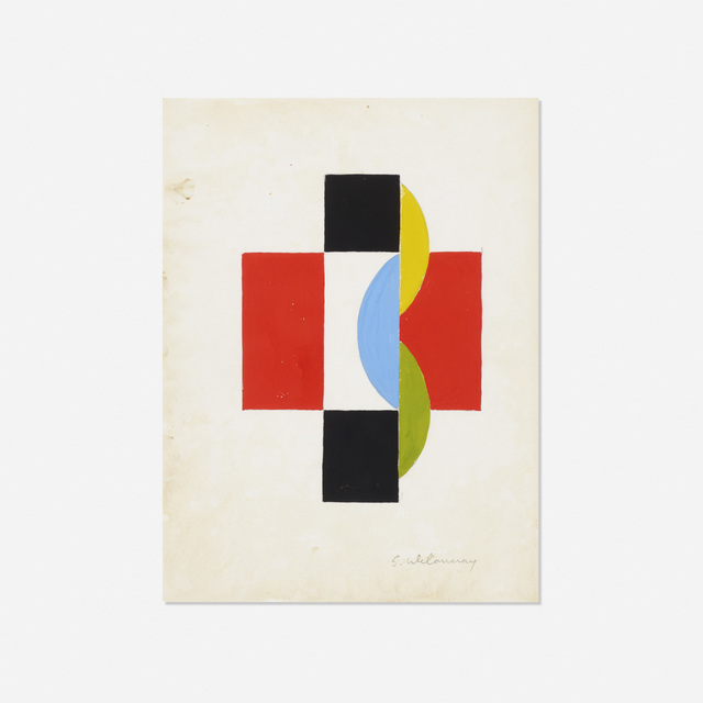 Sonia Delaunay, ‘Untitled (Illustration For Le Fruit Permis By Tristan Tzara)’, c. 1956, Rago/Wright
