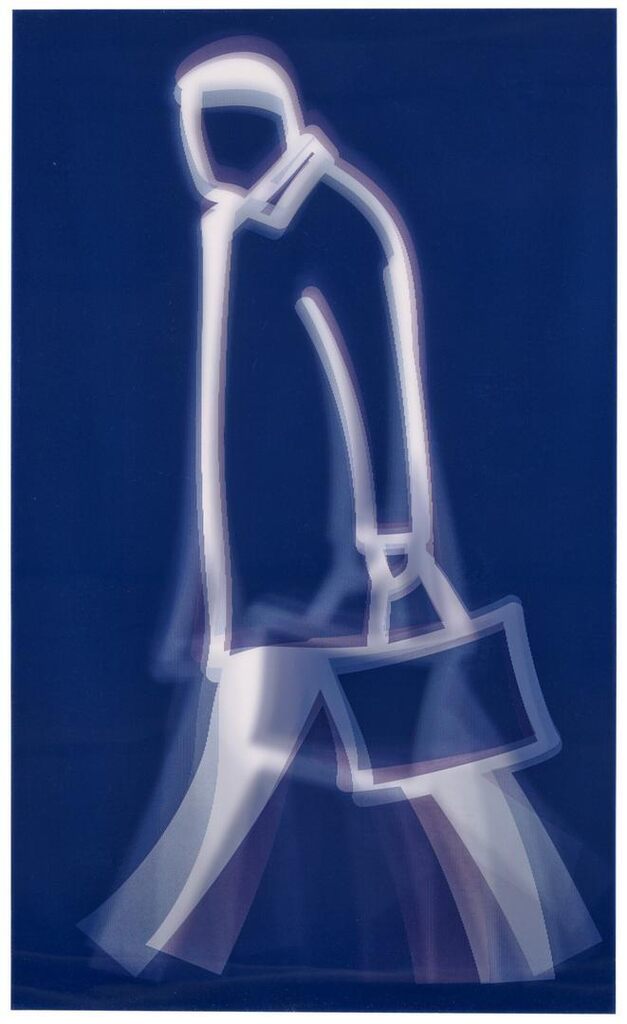 Julian Opie - Leather bag, from: Old Street Walkers