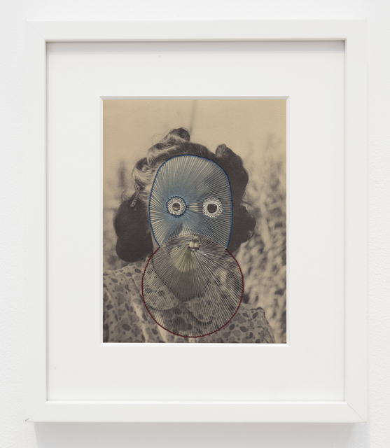Maurizio Anzeri, ‘Anna’, 2015, Photography, Embroidery on found photograph, Haines Gallery