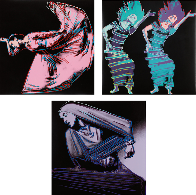 Andy Warhol, ‘Martha Graham’, 1986, Print, The complete set of three screenprints in colors, on Lenox Museum Board, the full sheets, Phillips