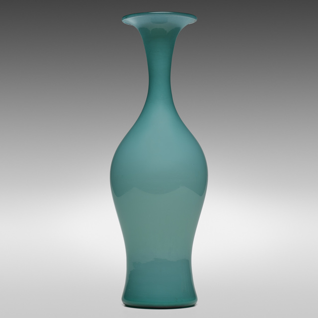 Paolo Venini Venini Monumental Opalino Vase Model 3556 1950