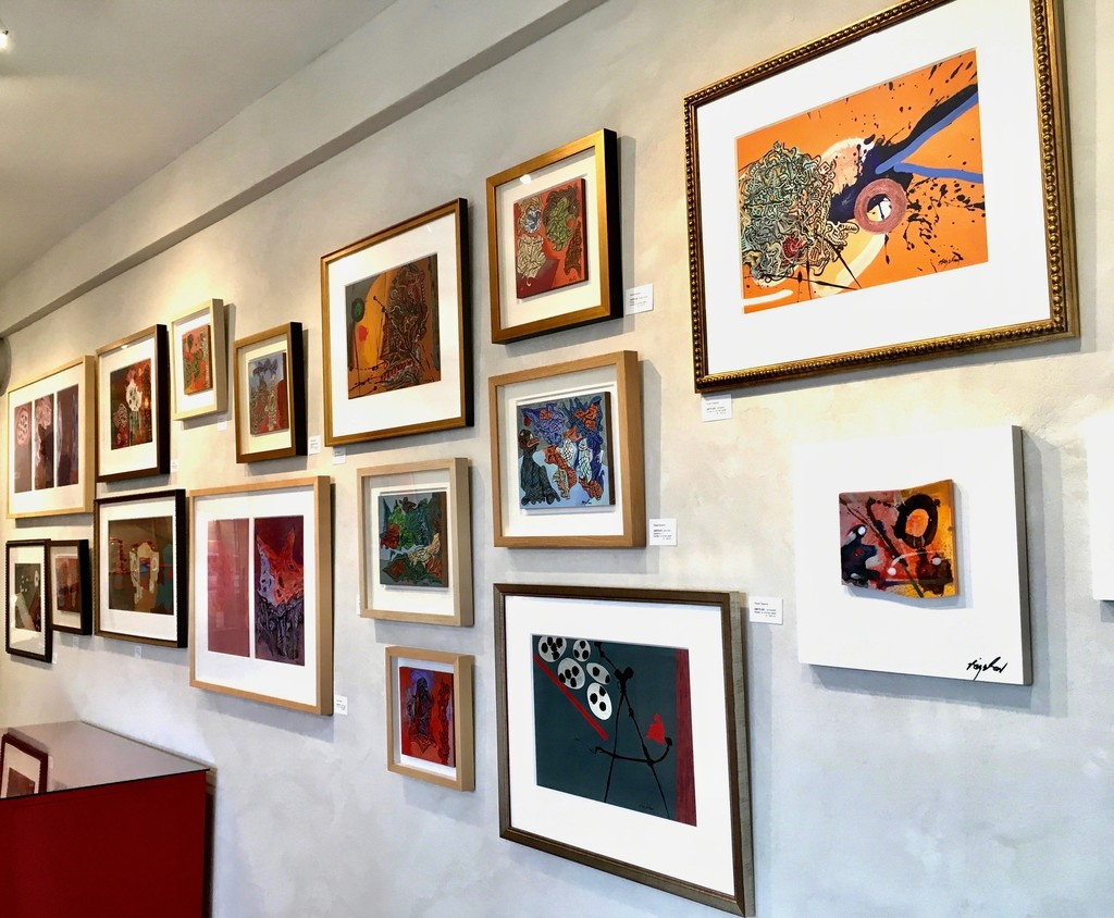 A series of acrylic paintings by artist Robert Bigelow as part of the exhibition. All the paintings are exquisitely framed with archival museum framing. A series of acrylic paintings by artist Robert Bigelow as part of the exhibition. All the paintings are exquisitely framed with archival museum framing.
