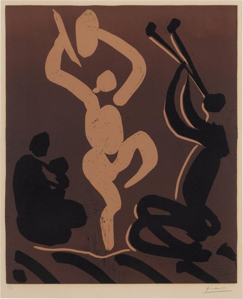 Pablo Picasso - Bacchanale avec une femme assise tenant un bébé (Bloch 929; Baer 1254)