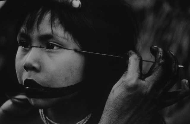 Mirella Ricciardi, ‘A Marubo Girls Ceremonial Painted Face’, 1965-1970, Photography, Platinum Palladium Print, Bernheimer Fine Art