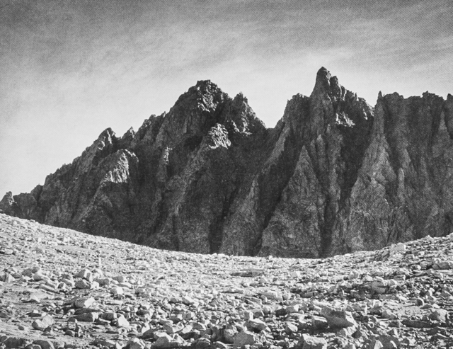 Ansel Adams, ‘Bishop Pass and the Inconsolable Range’, 1939, Photography, Photographic Paper, White Cross