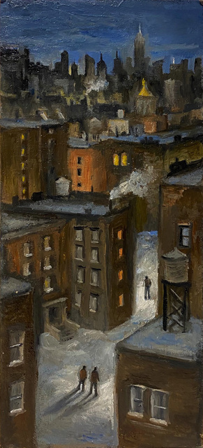 Carole Teller, ‘The "Hood" In Snow’, 2020, Painting, Oil, The Galleries at Salmagundi