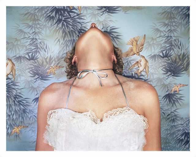 Jo Ann Callis, ‘Woman with Blue Bow’, 1977-printed 2011, Print, Archival pigment print, The Watermill Center Benefit Auction