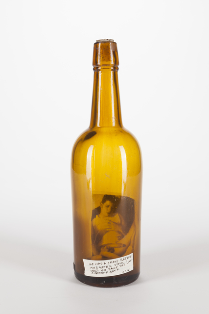 Don Joint, ‘Boys in a Bottle: He Had a Smoke’, 2018, Photography, Assemblage with found object & photograph, Childs Gallery