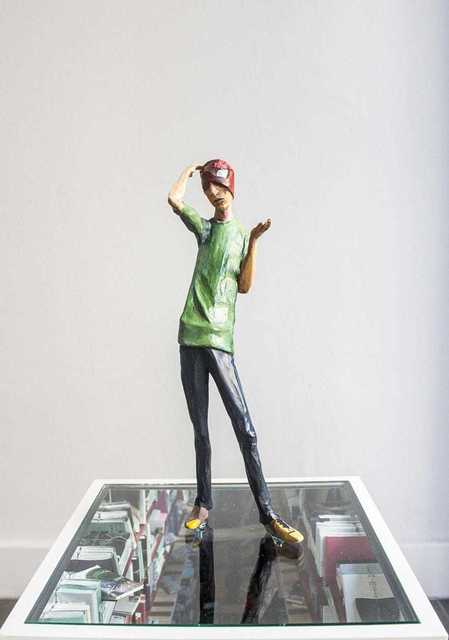 Kenji Sugiyama, ‘Institute of Intimate Museums Inside (doll)’, 2015, Sculpture, Mixed media(picture of past works, board, paper, mirror, epoxy clay), Standing Pine