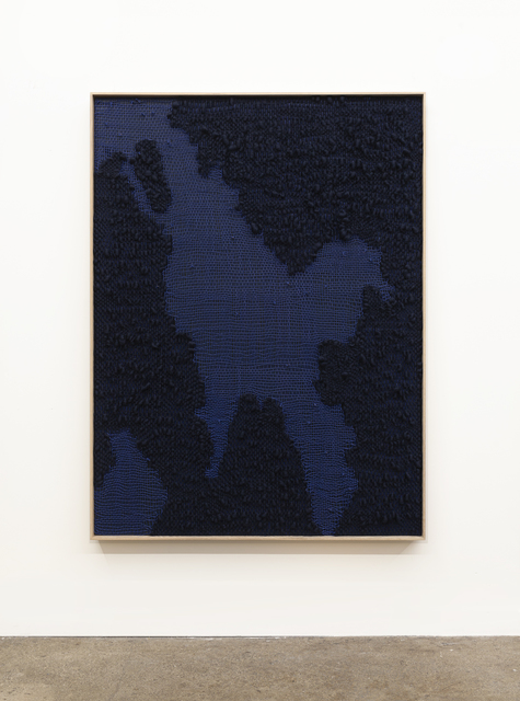 Mimi Jung, ‘Dark Blue Clouds’, 2019, Textile Arts, Natural fibers, plywood and wood frame, Carvalho Park